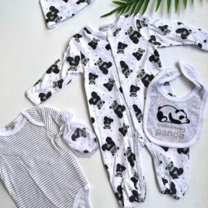 Βρεφικό σετ 5 τεμαχίων με σχέδιο panda