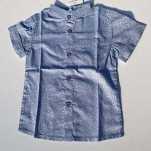 Πουκάμισο αγοριών κοντομάνικο γαλάζιο με γιακά