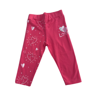 Ροζ κολάν κάπρι με καρδιές