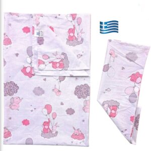 Βρεφικό Σεντόνι Κούνιας 100x150cm Με Μαξιλαροθήκη 35x45cm