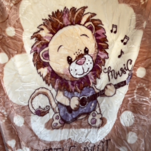 Κουβέρτα βελουτε λιοντάρι 100χ120